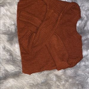 RUST COLORED CROPPED SWEATER